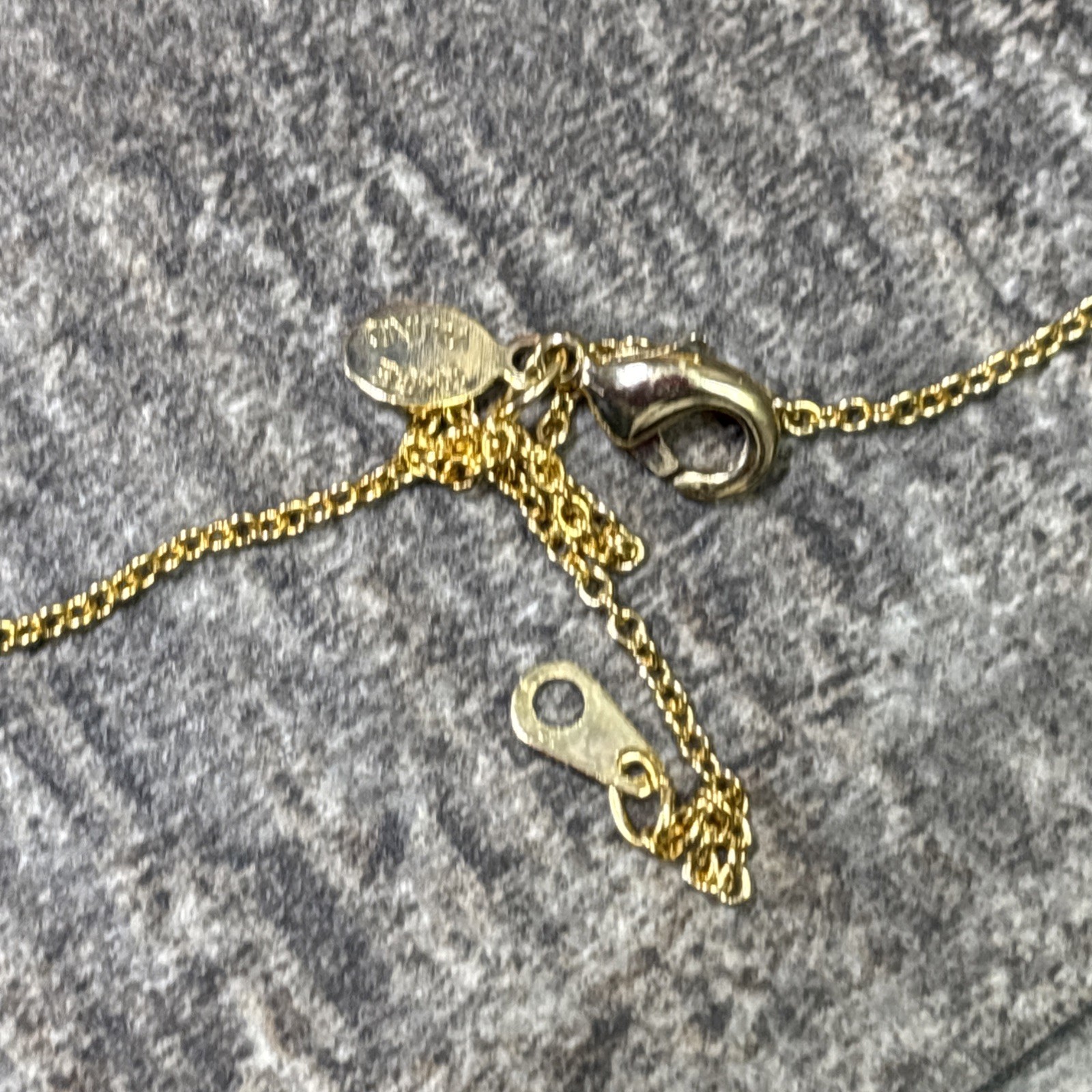 VTG Lindenwold Fine Jewelers 14K GE Gold Tone Rhinestone Pendant Necklace w Box
