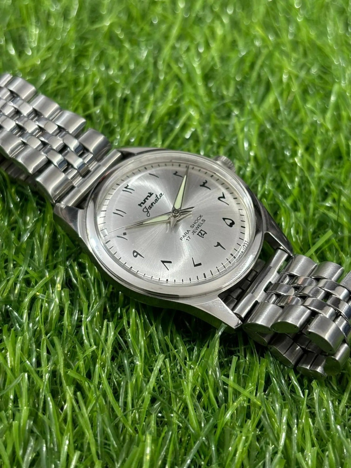 Vintage HMT Janata Mechanical Wristwatch Classic Hand Winding Watch Arabic