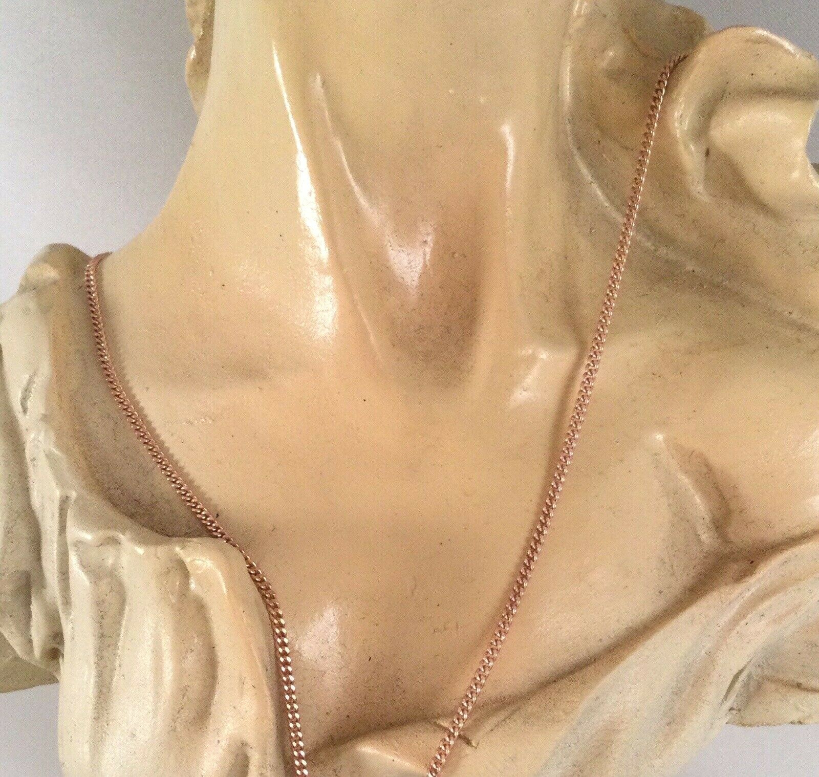 Vintage Jewellery Rose Gold Chain Necklace Antique Deco Jewelry 45 cm 17 3/4 in