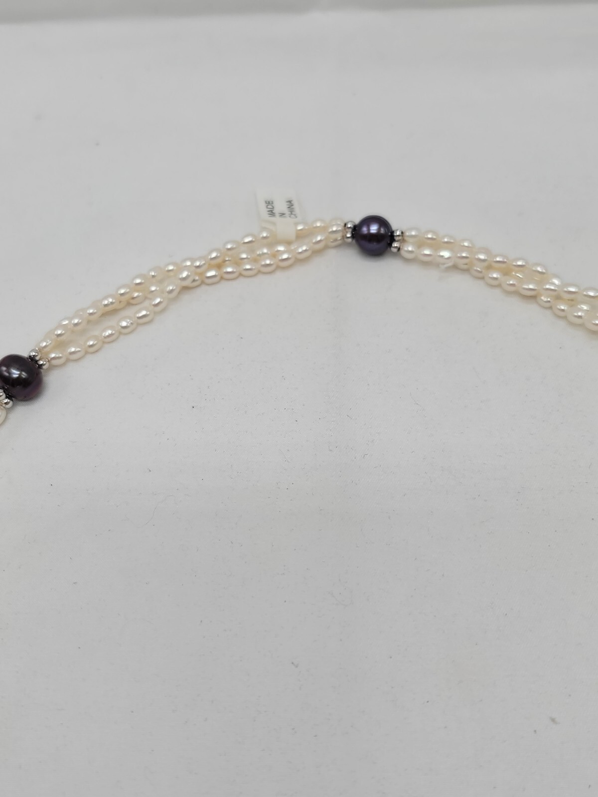 IPS Pearl 3 Strand Sterling Silver Necklace HSN Jewelry New In Box