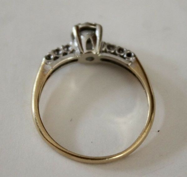 1.24CT Lab Created Diamond Vintage Style Round Wedding Ring 14K Two-Tone Gold FN