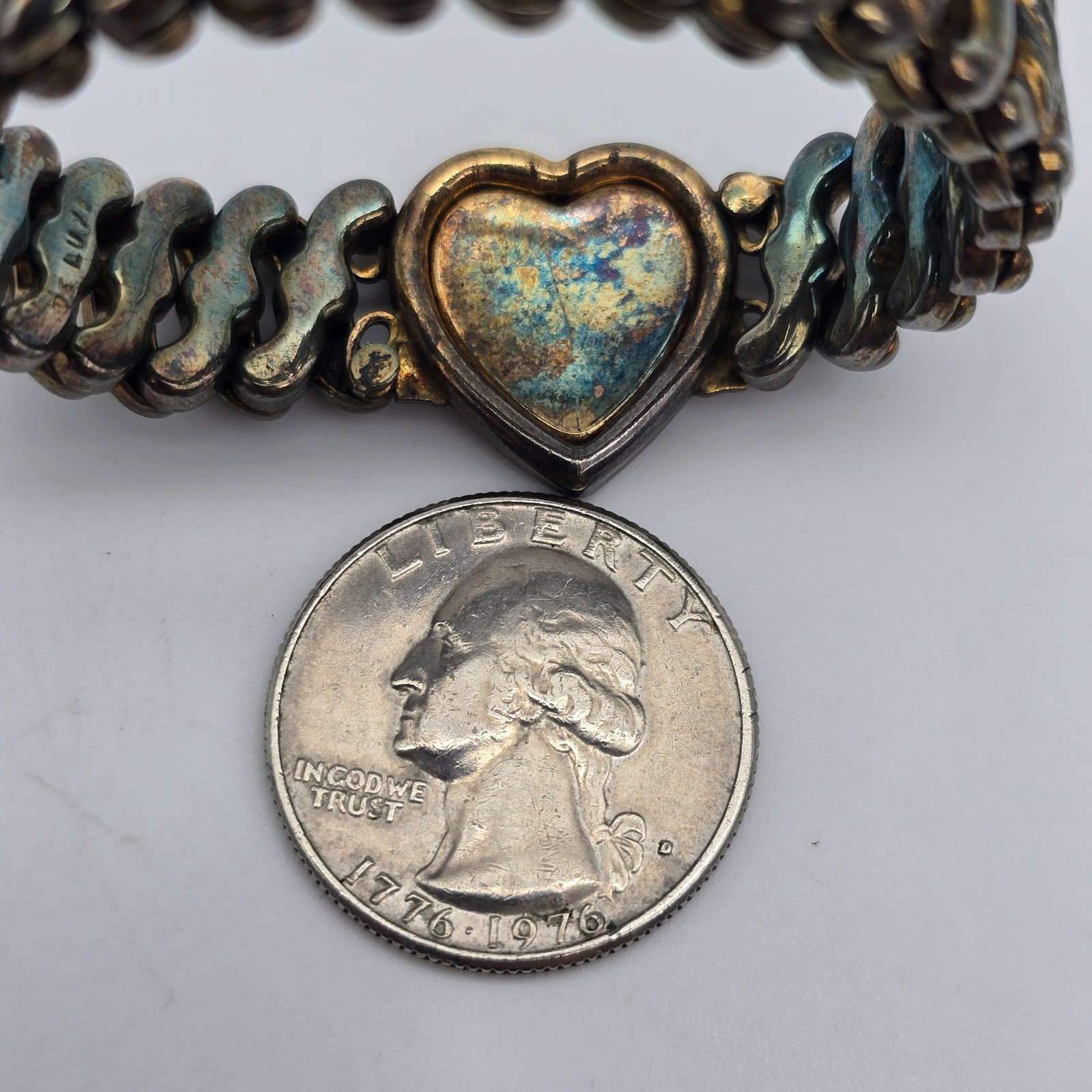 VTG Carmen Deluxe Sweetheart Floral Gold Filled Expanding Bracelet – LA Initials