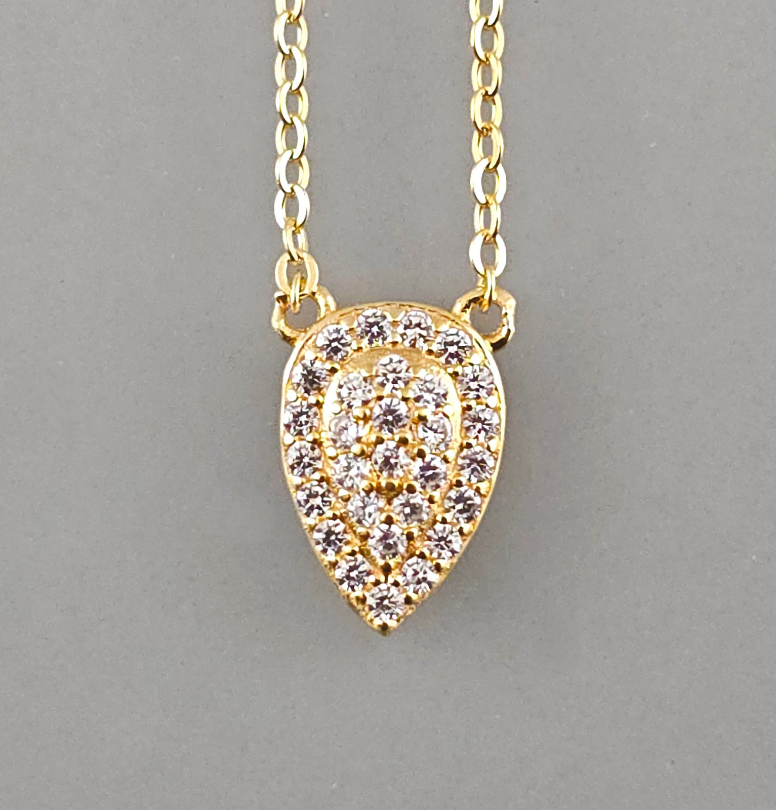 Gold Plated Chain With Pendant Collier 925 Silver Pendant Necklace L45cm