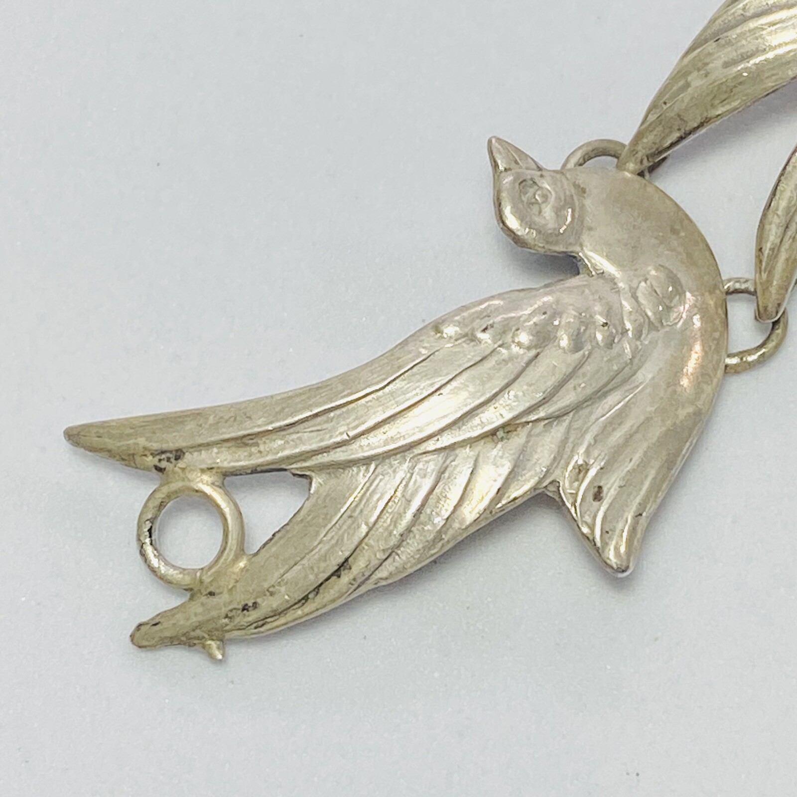 Los Castillo Taxco Mexico Sterling Silver Dove Bird 6.5″ Bracelet 23.0g