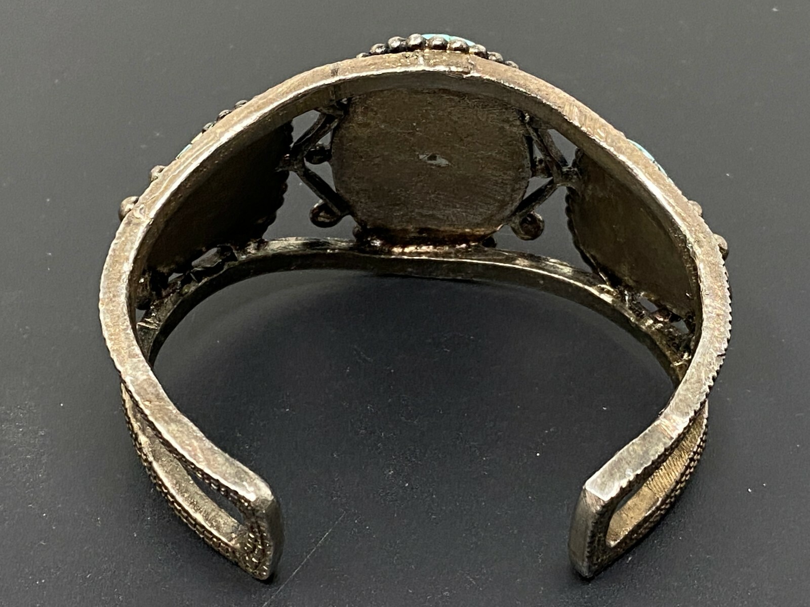 Vintage South Western Blue Lucite Cuff Bracelet