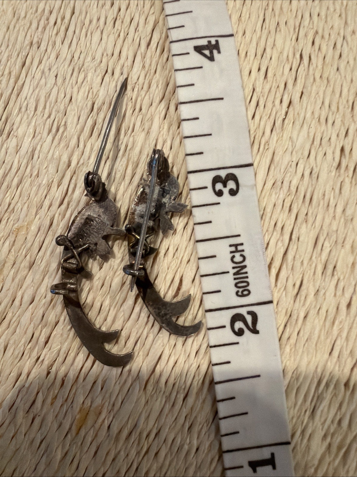 Set/2 Guatemala 900 Fine Silver Two Tone Quetzal Bird Of Paradise Brooches