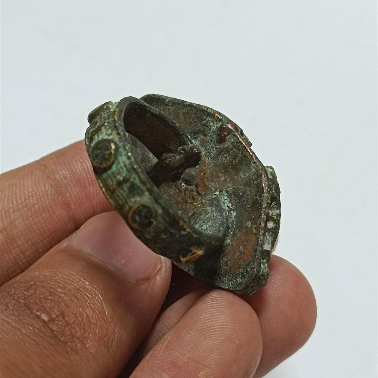 Vintage Handmade Bronze Ring, Rare Ornate Collectible, Unique Statement Jewelry