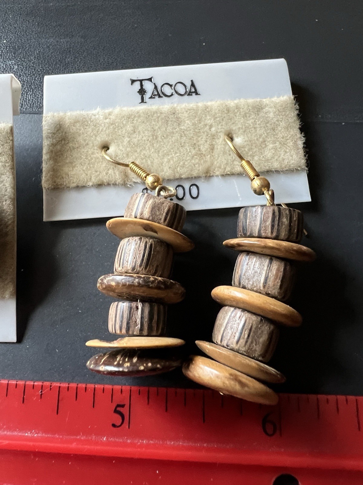 Tacoa Earrings Three Pair New On Card Vintage