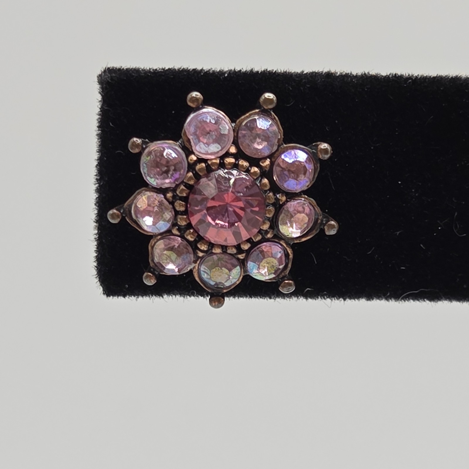 Vintage Avon Pink Flower Necklace And Earrings Set 16″ With 3″ Extender