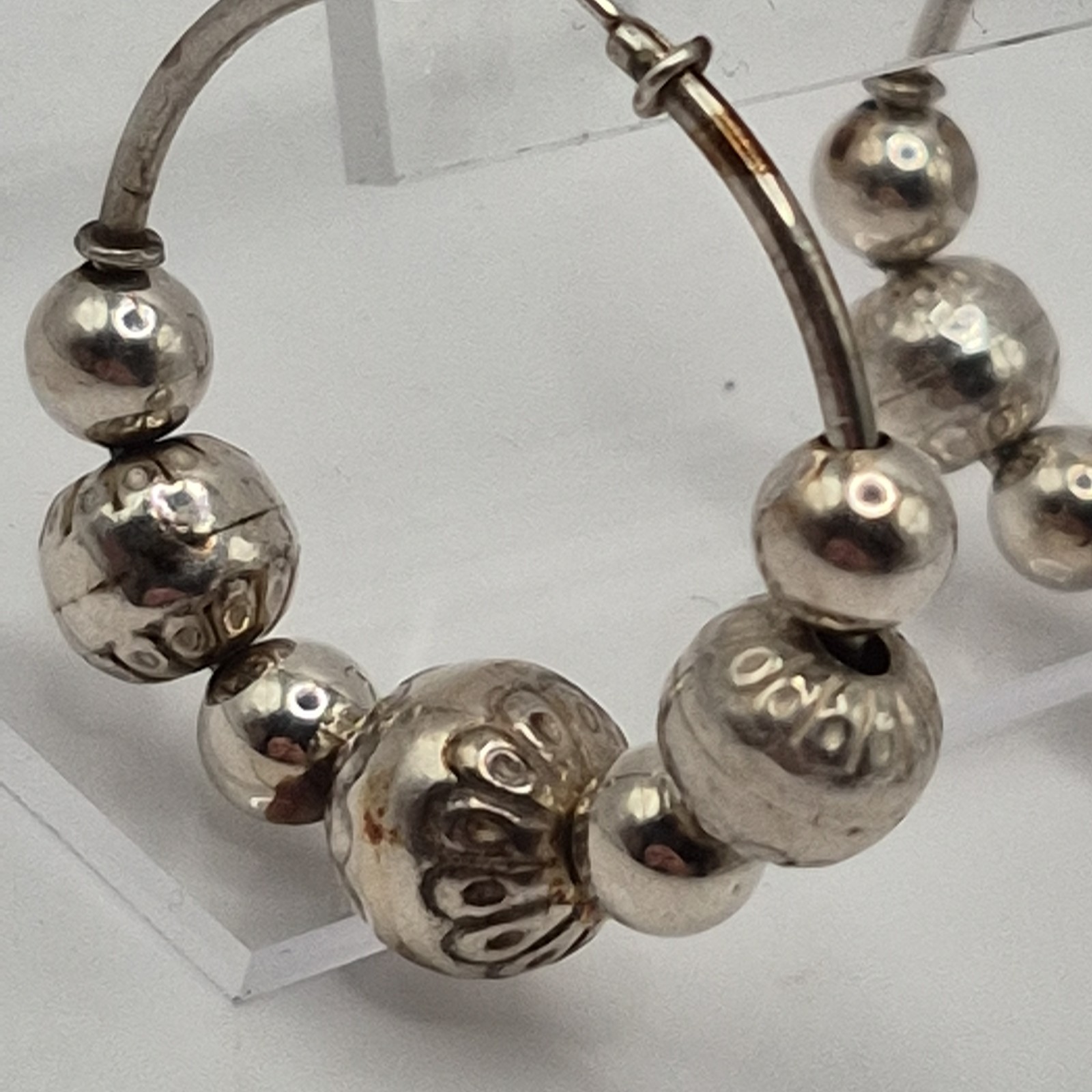 Vintage Relios Sterling Silver 925 Carolyn Pollack Pearl Beaded Earrings