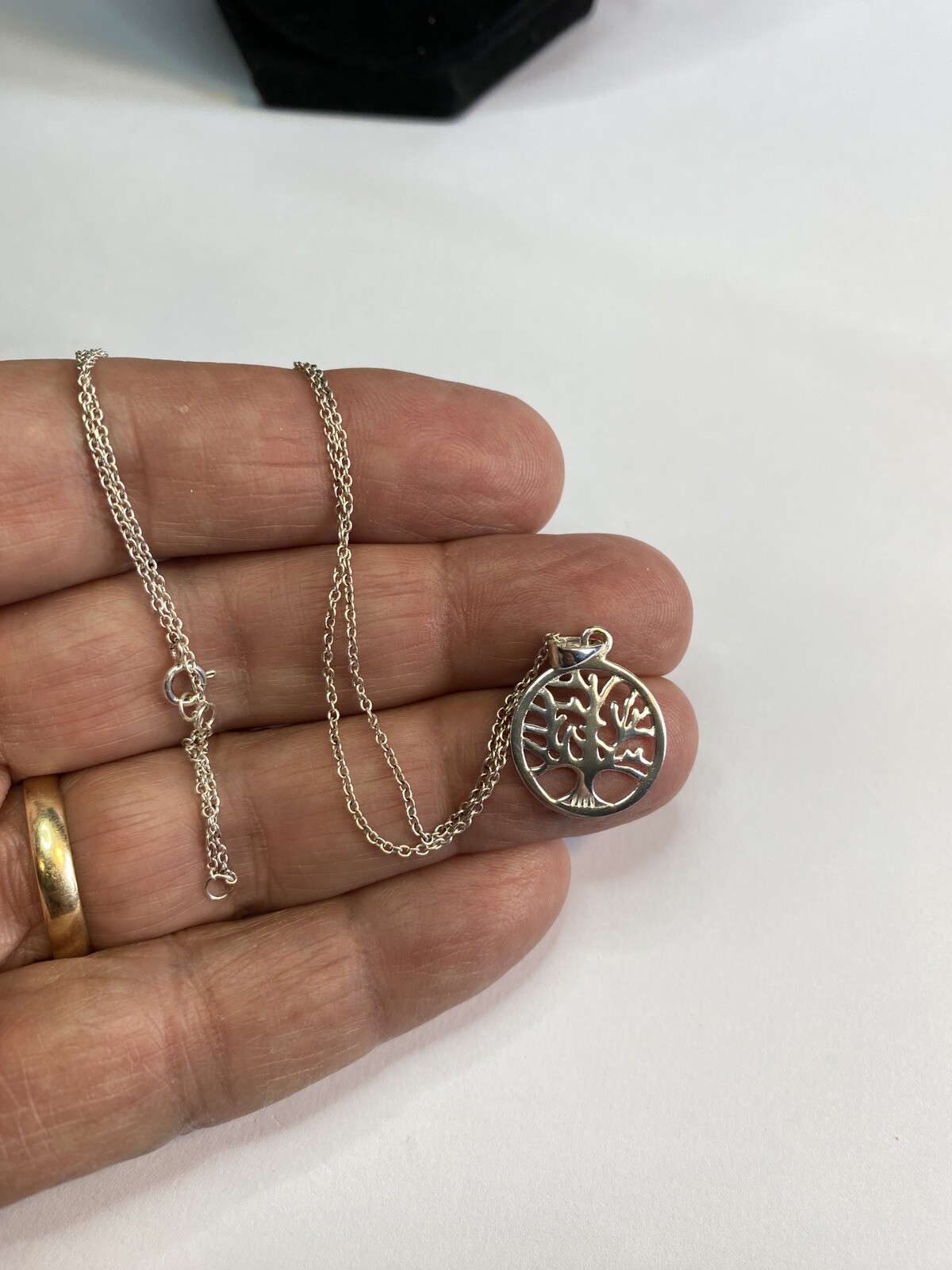 Vintage Tree of Life 925 Silver Necklace and Pendant 18″
