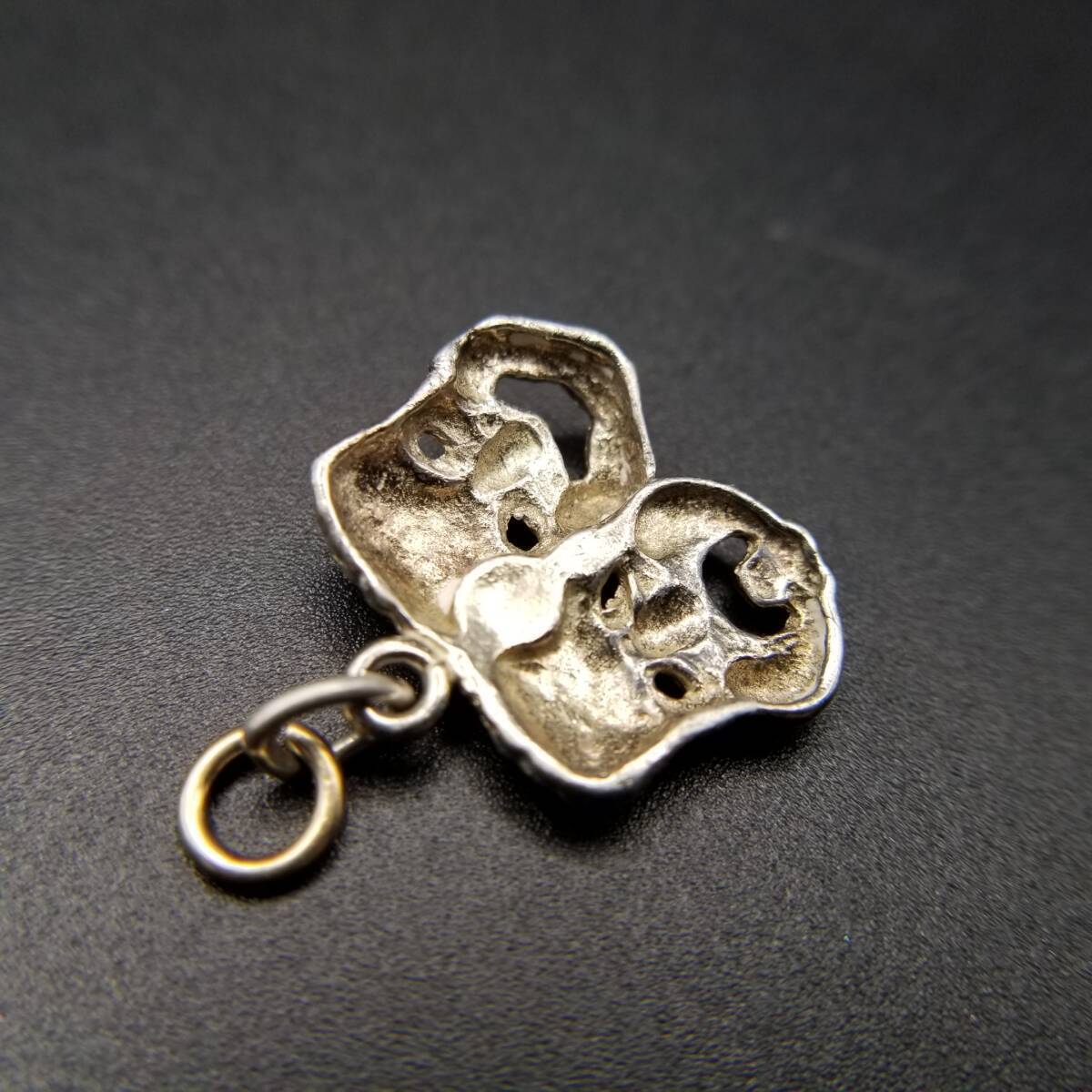 Two Face Smile/Sad Face Vintage Charm Silver Plated Pendant Head Sock and Baskin