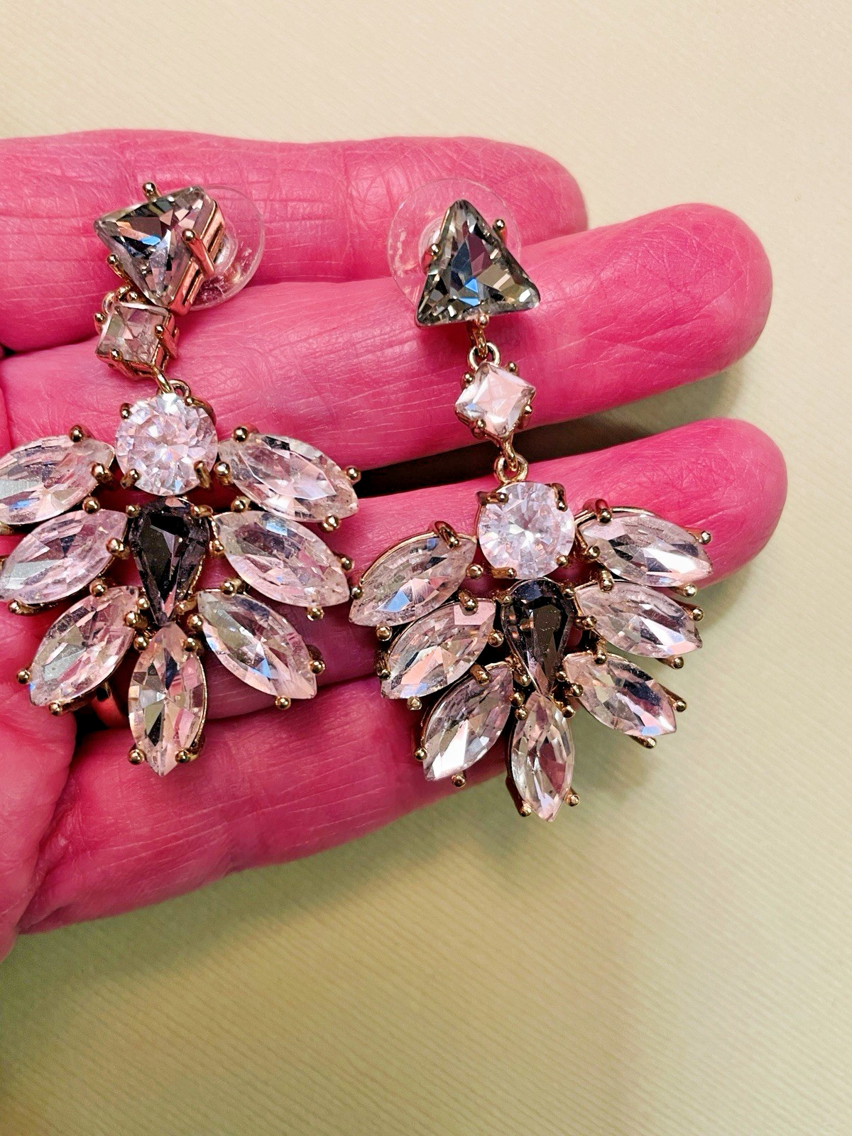 Rhinestone Jewelry Lot Dangle Earrings + 4 Pin Brooch Unsigned & Coro – 5 Piece