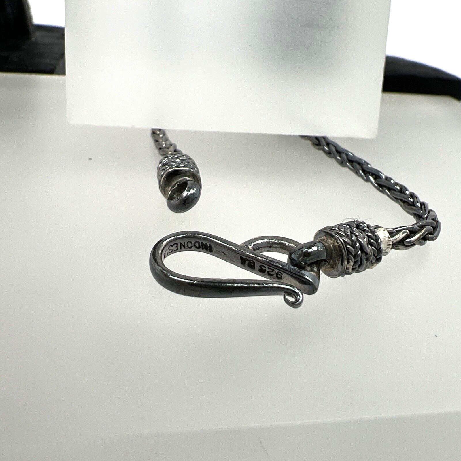 Ster Silver 18K BA SUARTI BALI INDONESIA 2.6mm Wheat Spiga Chain 18″ Necklace