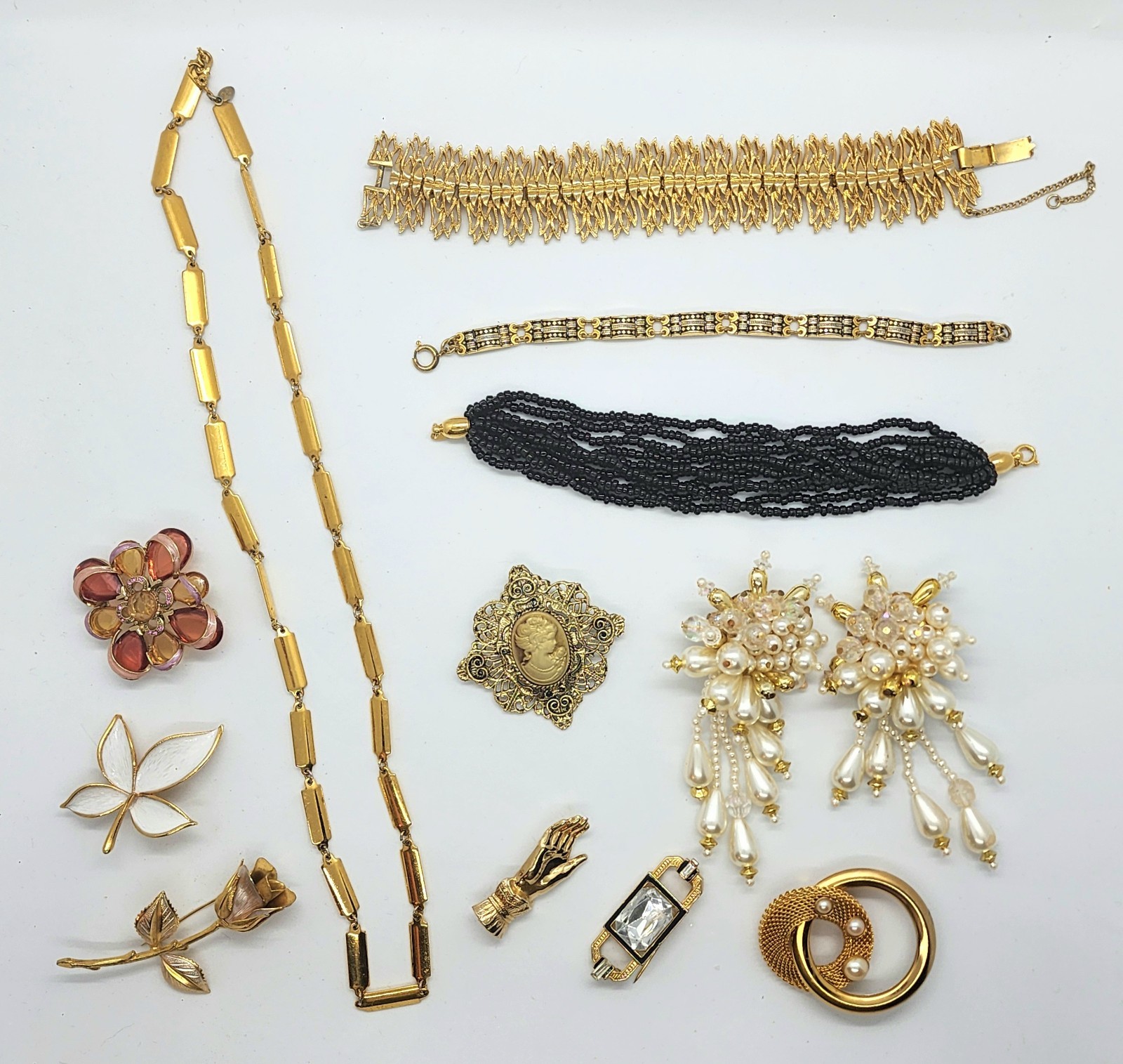 SIGNED 1lb Vintage / Modern Jewelry Lot Wearable Bundle / Lot