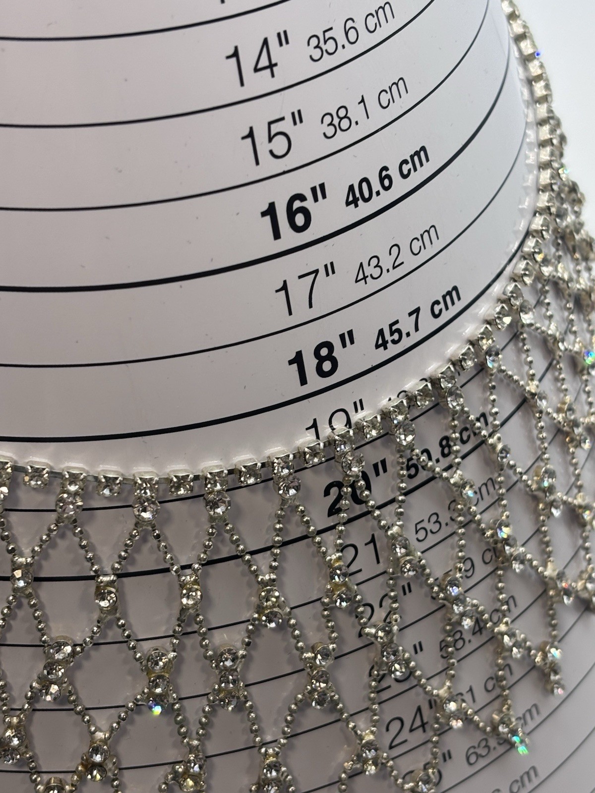 Vintage Rhinestone Bib Collar Necklace Silver Tone Drape Lattice Statement
