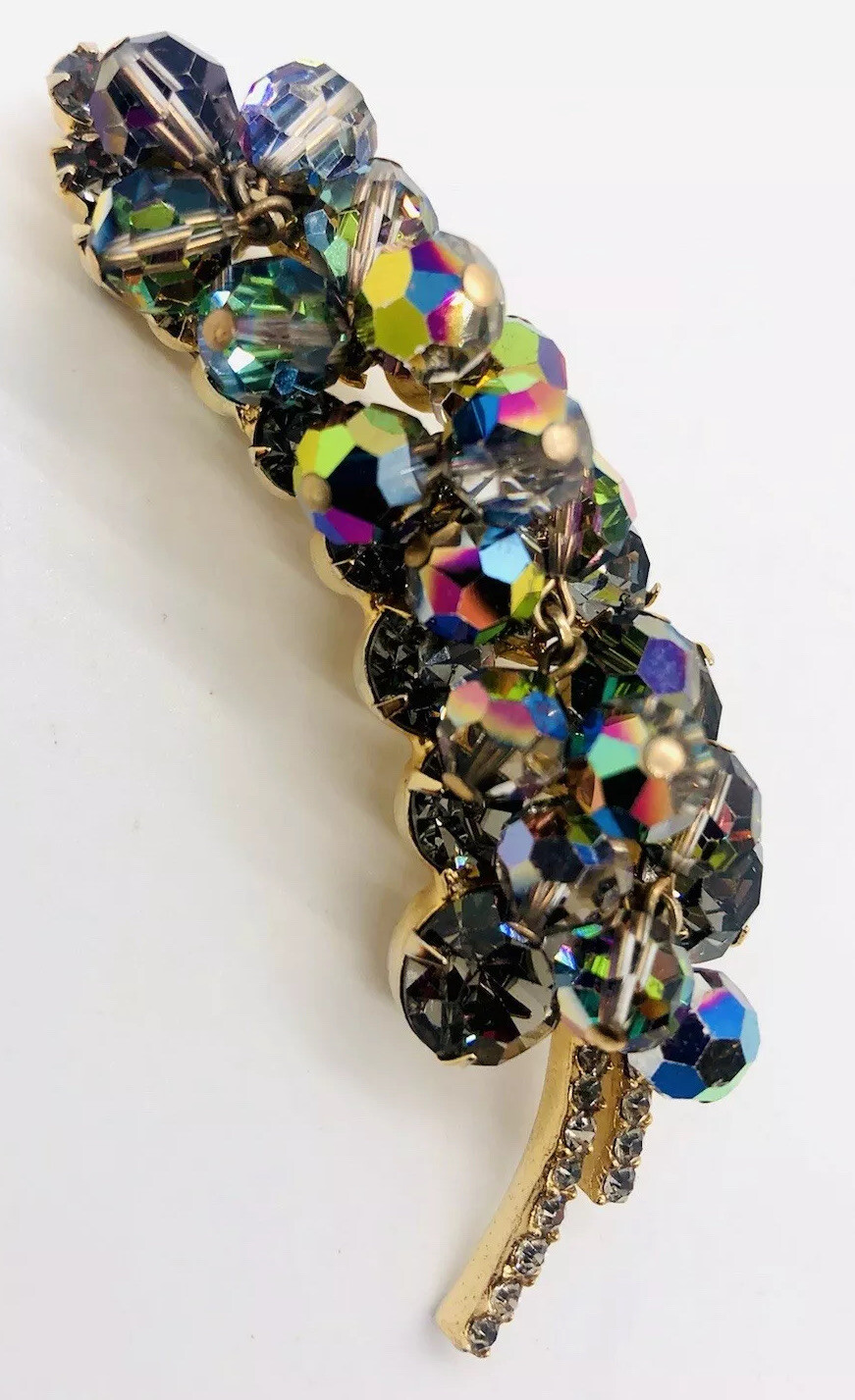 JULIANA Delizza & Elster AB Smokey Topaz Cha Cha Brooch Vintage Jewelry