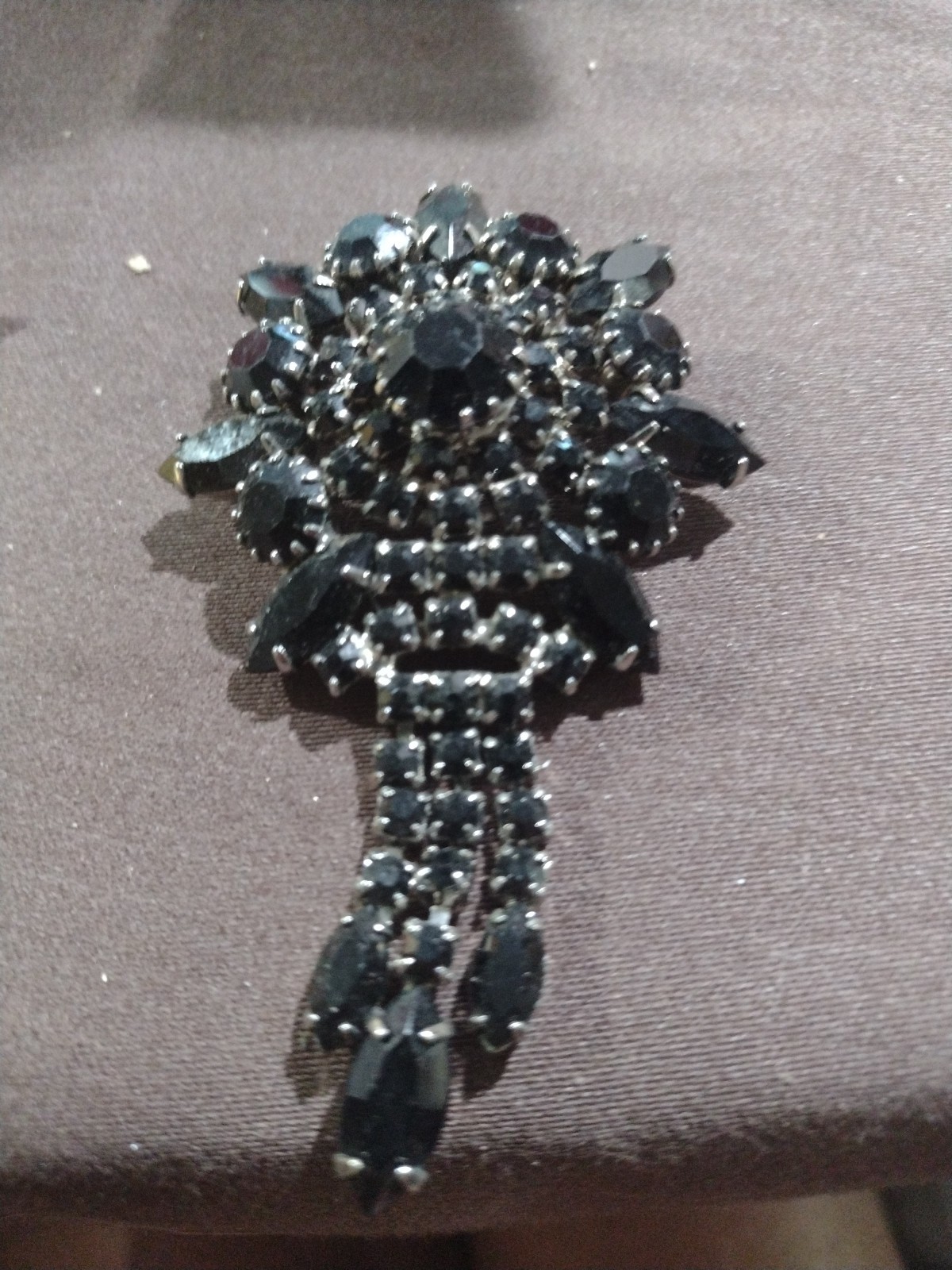 black stone brooches antique vintage