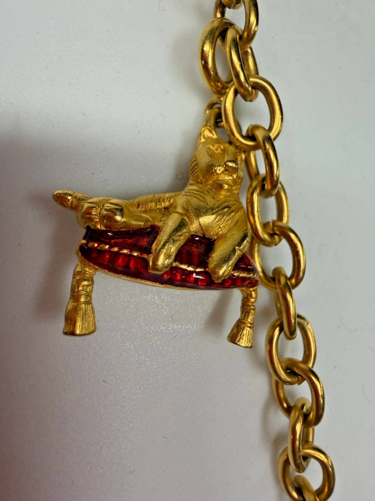 Vintage Bob Mackie Necklace Charms Goldtone 32 Inches Signed