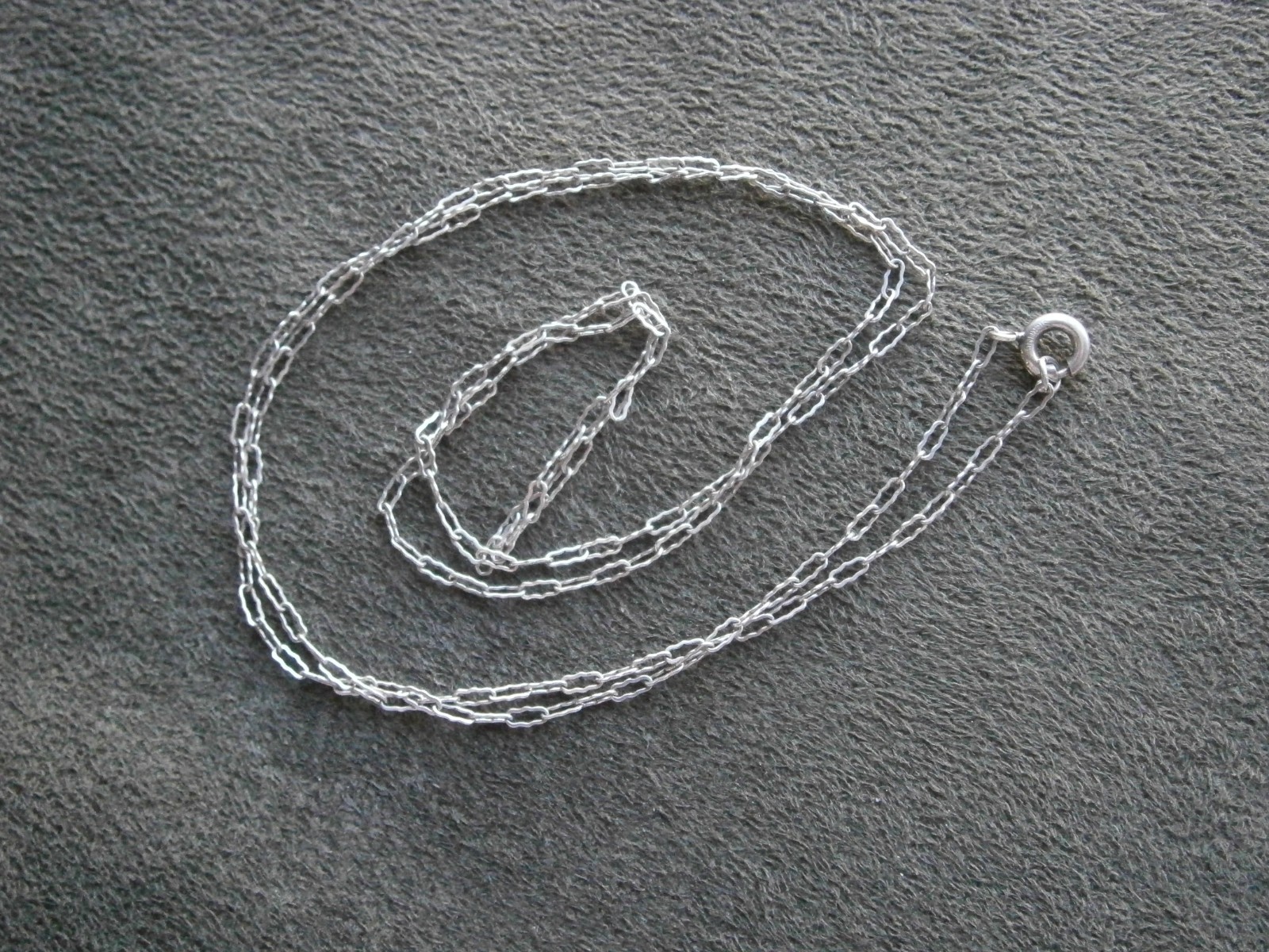 Dainty Crimped Oval Link Chain Vintage Sterling Silver Necklace 18″ 1.7g