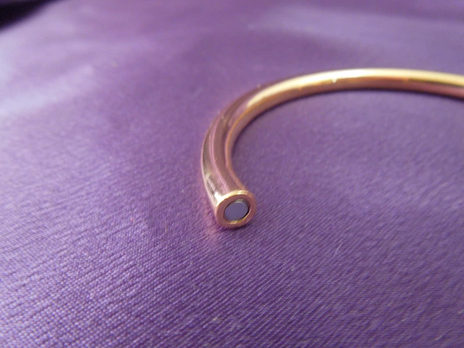 Ashley Bridget Artist Designed Gold Tone Bangle Bracelet W/ Charm