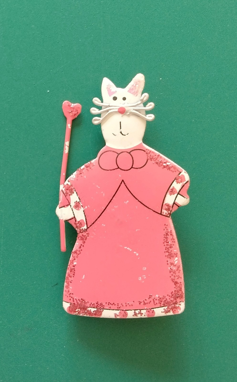 Handmade Whimsical Metallic Good Fairy Cat Brooch (164 – 2405)
