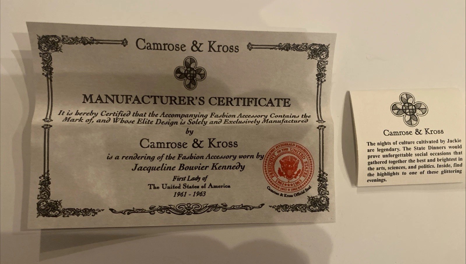 Camrose & Kross JBK Emerald and Crystal Belt Buckle Bracelet Jackie Kennedy