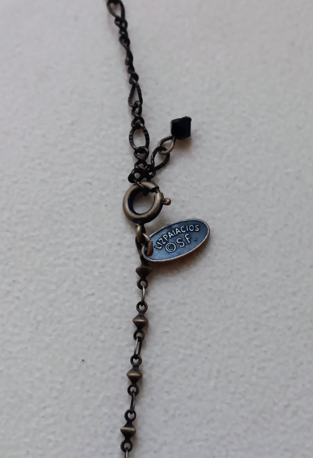 Vtg Art Nouveau Lizpaiacios Incredible Bronze Dimensional Pendant Necklace 18″