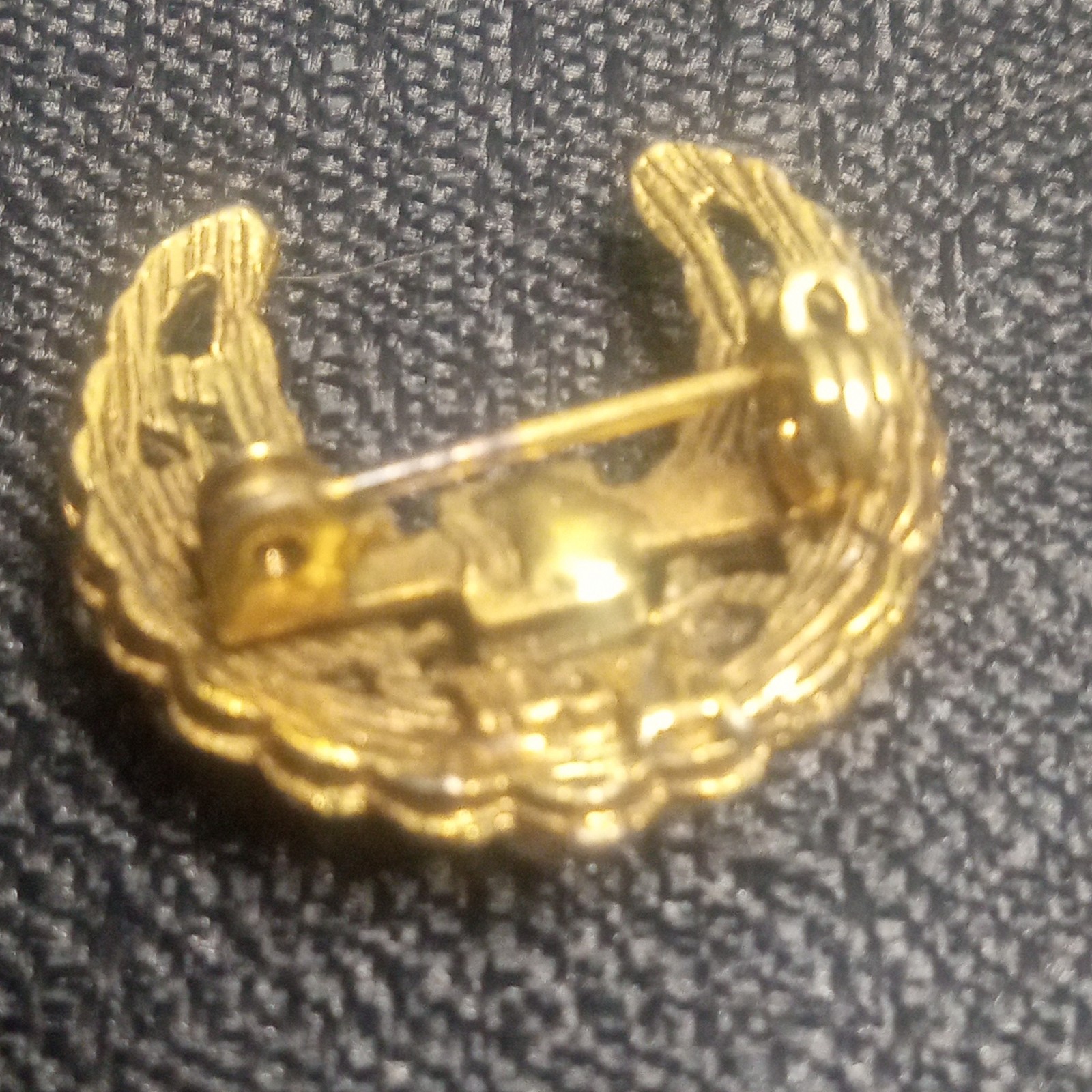 Celestial Crescent Moon Brooch Vintage Tacoa Flower Pearl Filigree Estate Pin