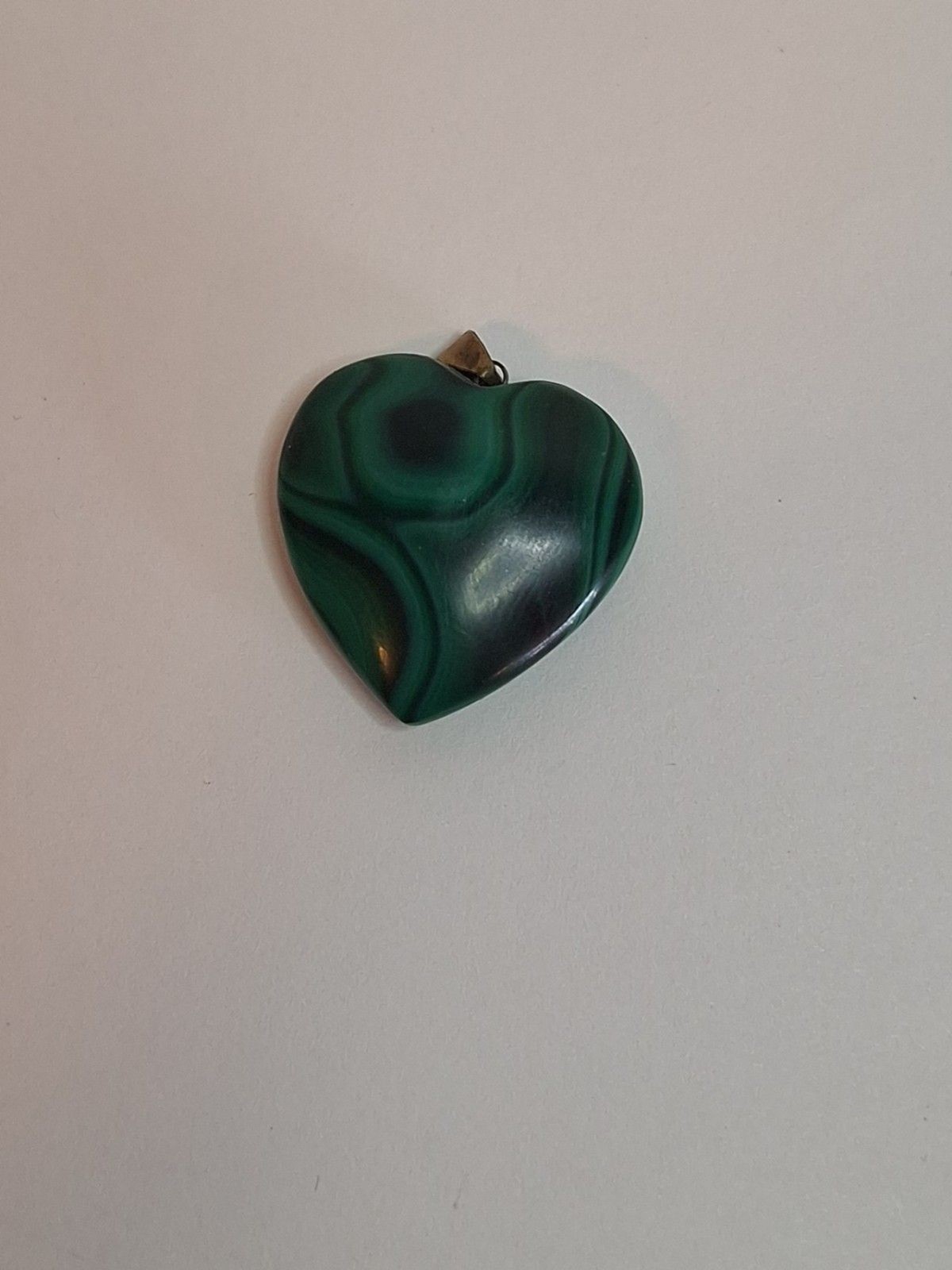 Vintgage Green Malachite Puff Heart Pendant