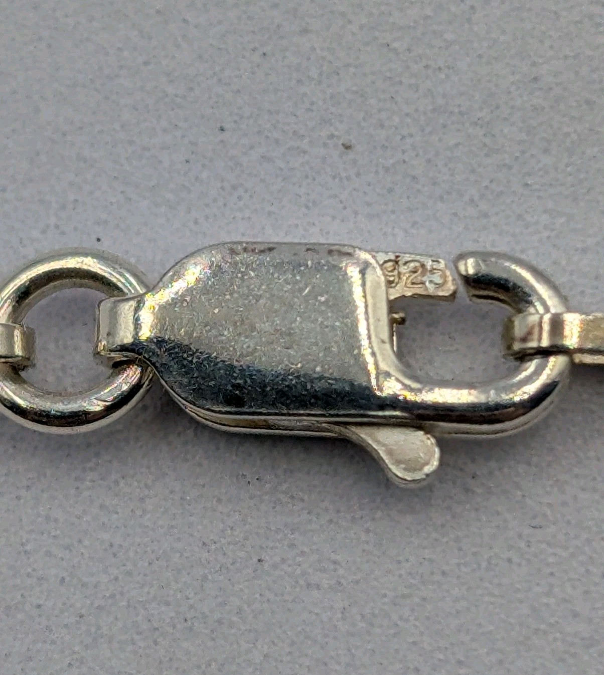 CW Vtg Sterling Silver Engravable Convex Octagon Pendant 18″ Snake 925 Necklace