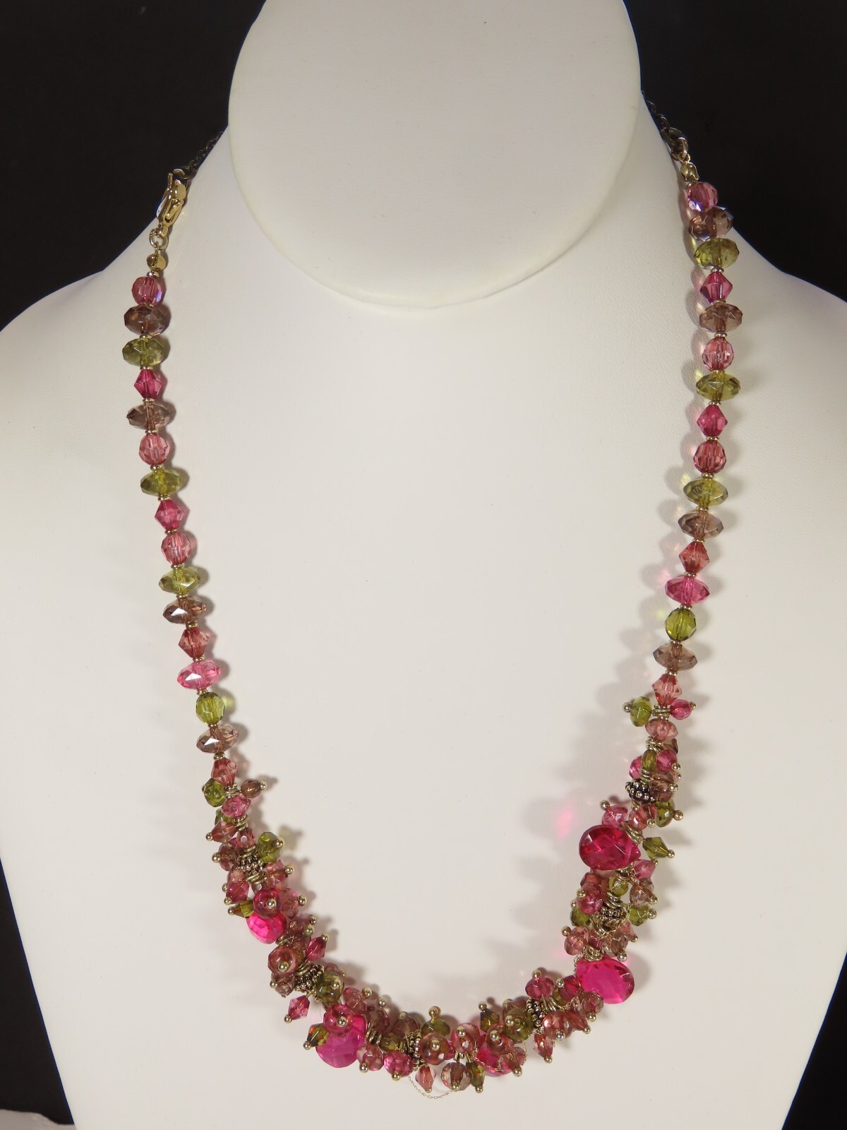 Vintage Necklace Lot Beaded Feather Lucite Coldwater Creek Icing FI + C3112