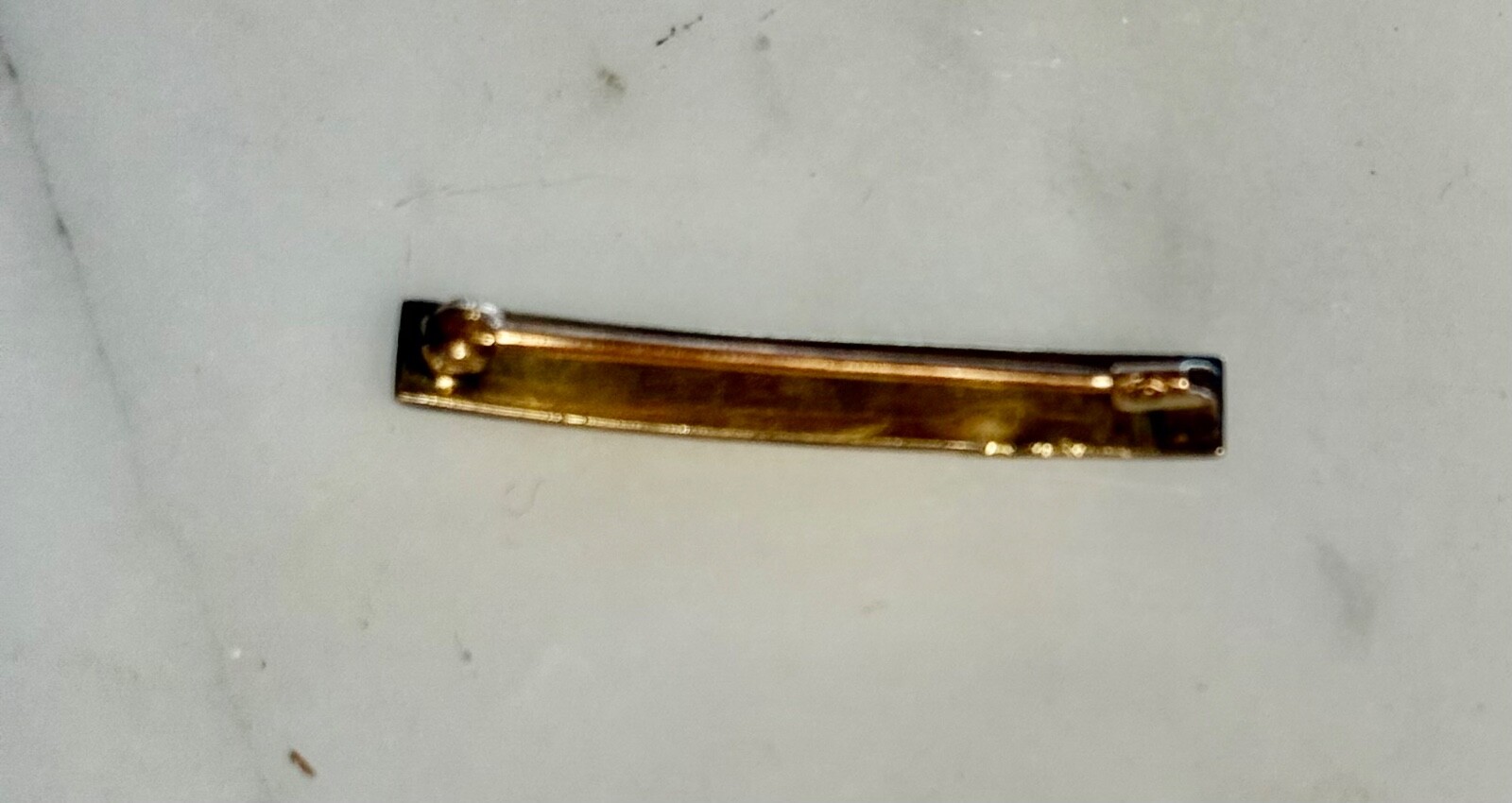 Etched gold or gold-filled baby beauty Victorian Edwardian safety clasp pin