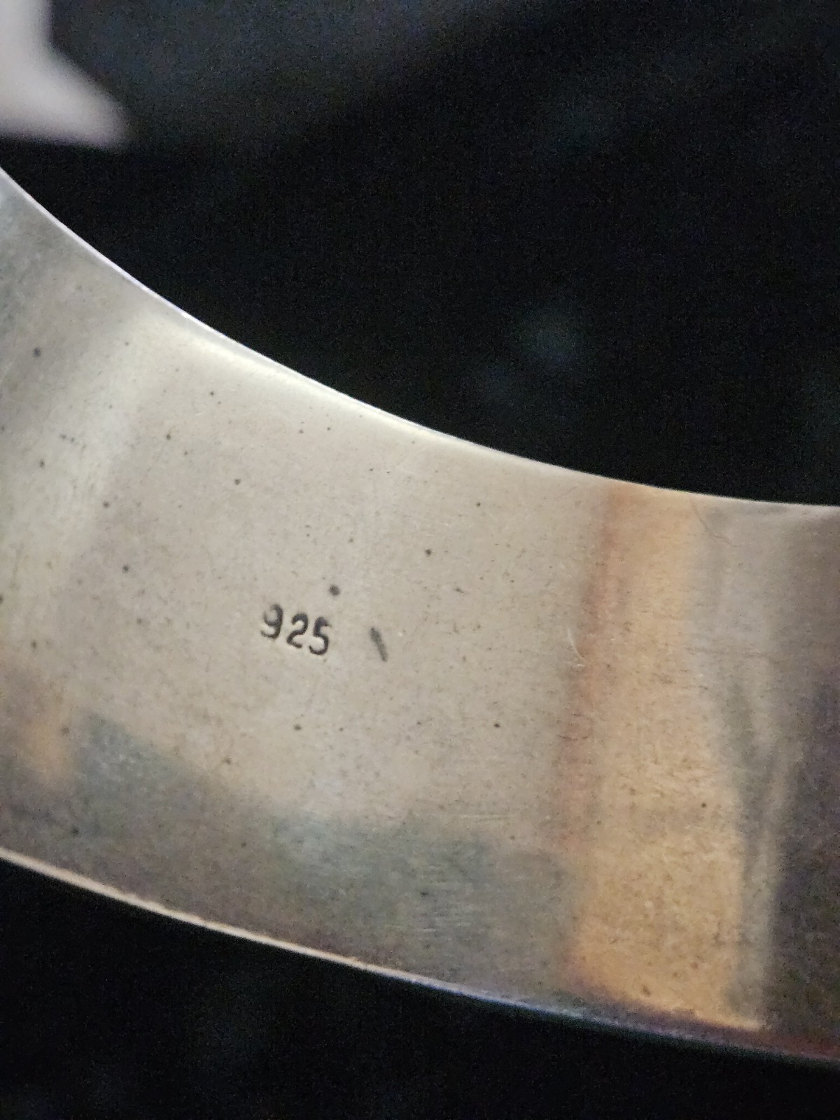 Antique Victorian Sterling Silver Engraved Scroll Bangle Bracelet 44g