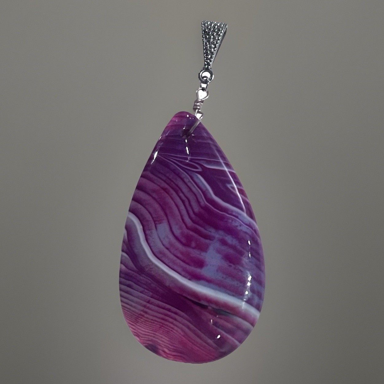 Handmade Stone Tear-Drop Shape Pendants Artesian Art-to-Wear 3pcs Natural BOHO