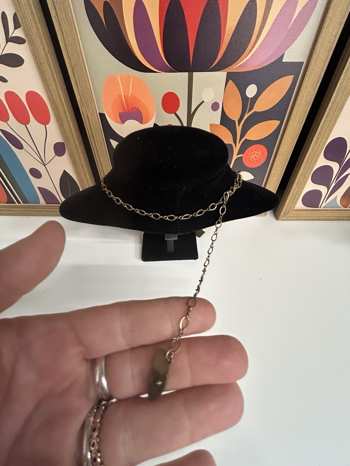 Glass Works Vintage Necklace 15” Long