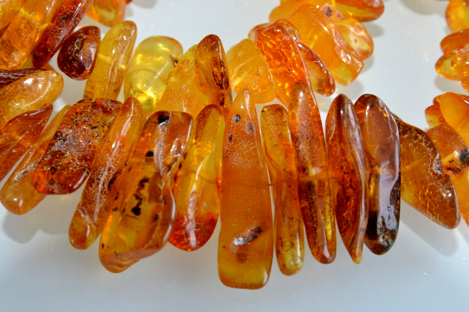 68gr RUSSIAN SOVIET BALTIC AMBER BEAD NECKLACE 琥珀 BRACELET STONE PENDANT EARRING
