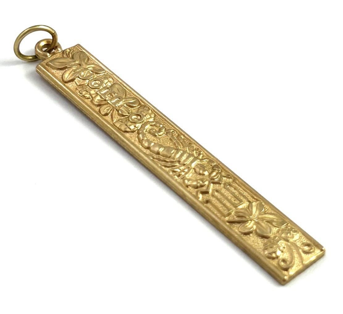 Vintage Scorpio Pendant Scorpion Zodiac Charm Sign Jewelry Vintage Brass