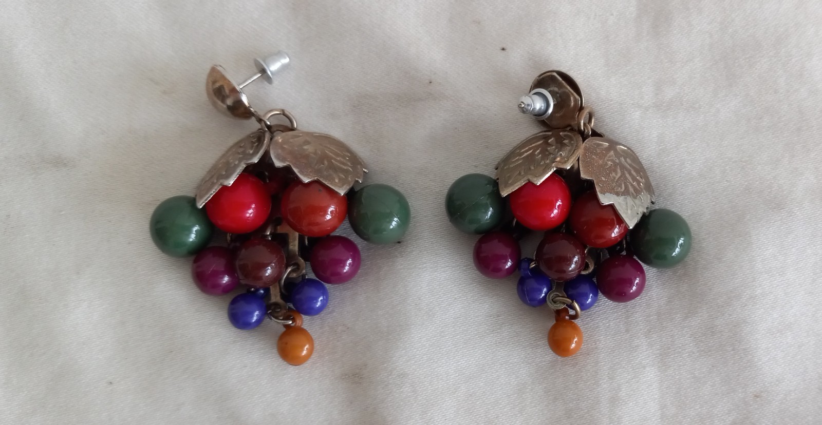 Vintage Grape Cluster Style Earrings