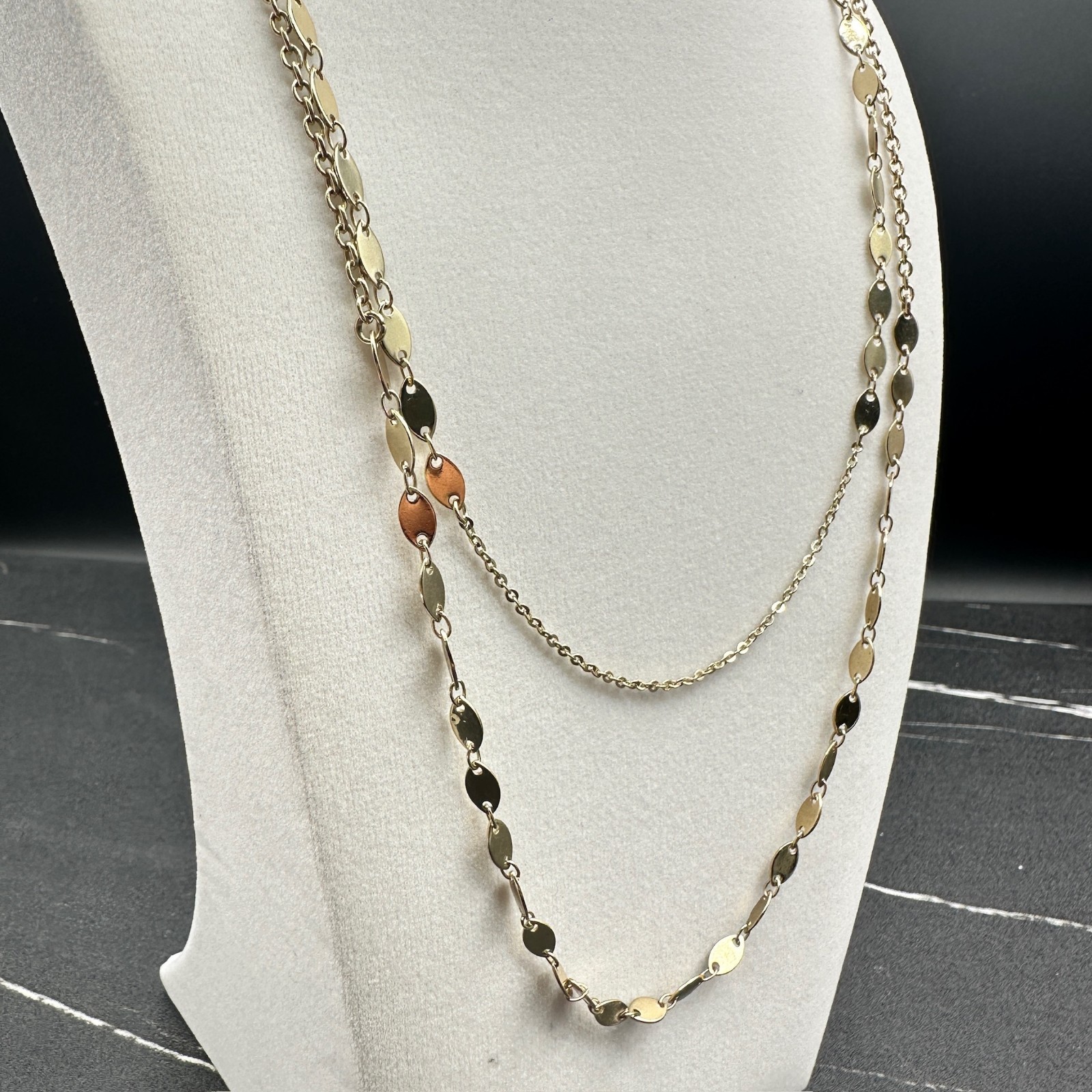 Vintage Sugarfix Gold-Tone Oval Link Chain Collectible Retro Lobster Layered