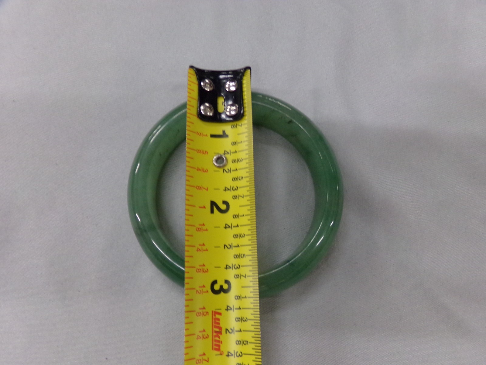 Vintage Natural Green Jadeite Jade Bangle Bracelet Womens Size 6 1/2