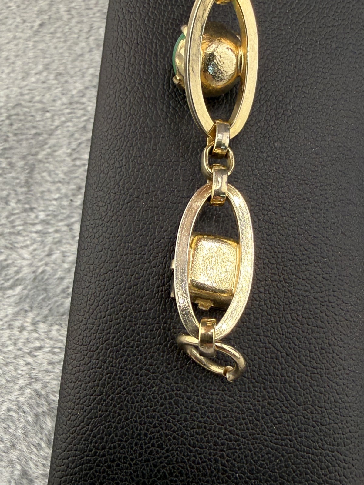 Vintage Tennis Bracelet Blue Pink Green Red Stone Gold Tone 7″