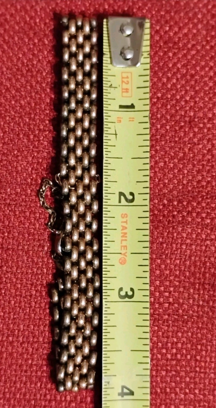 Vintage gold filled chain bracelet oval link, 7.5″ 20g unmarked *read