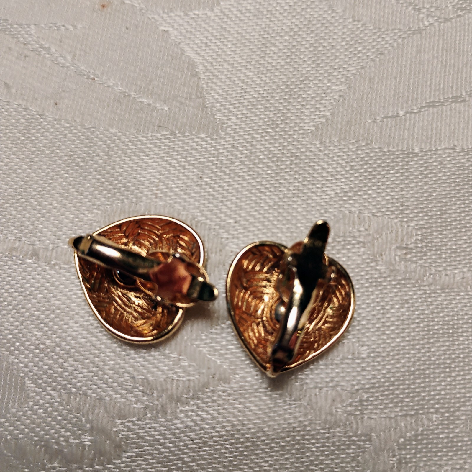 Lot of 3 Clip On Earrings Vintage 1980s Glamour Red, Hearts, Flowers Kitsch Cute
