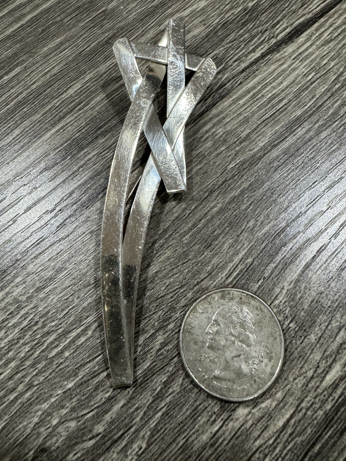 VINTAGE STERLING SILVER MODERNIST LARGE STAR BROOCH AND PEDANT