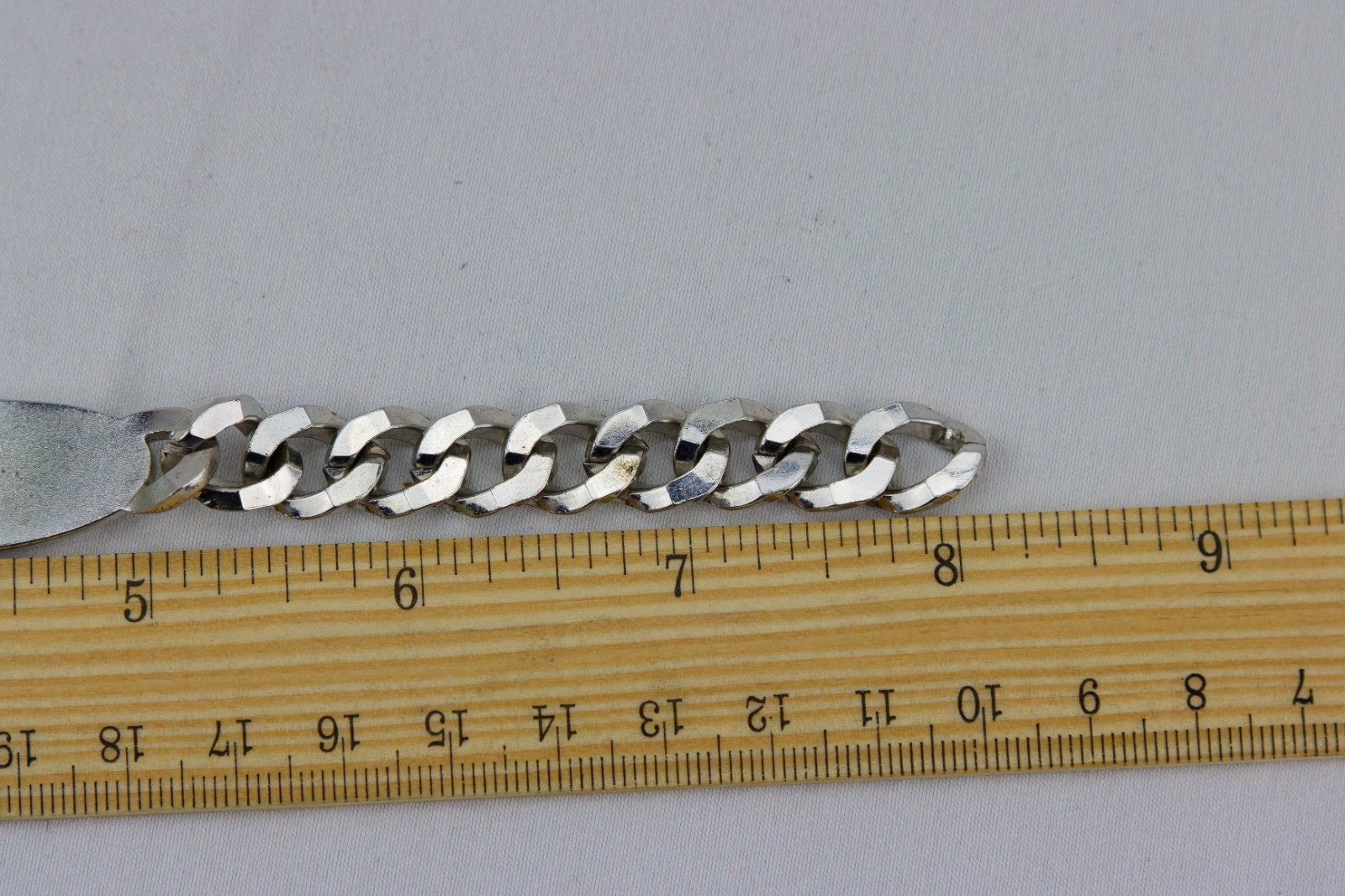 Swank Vintage Silver Tone Chunk-Chain Bracelet, 4gr