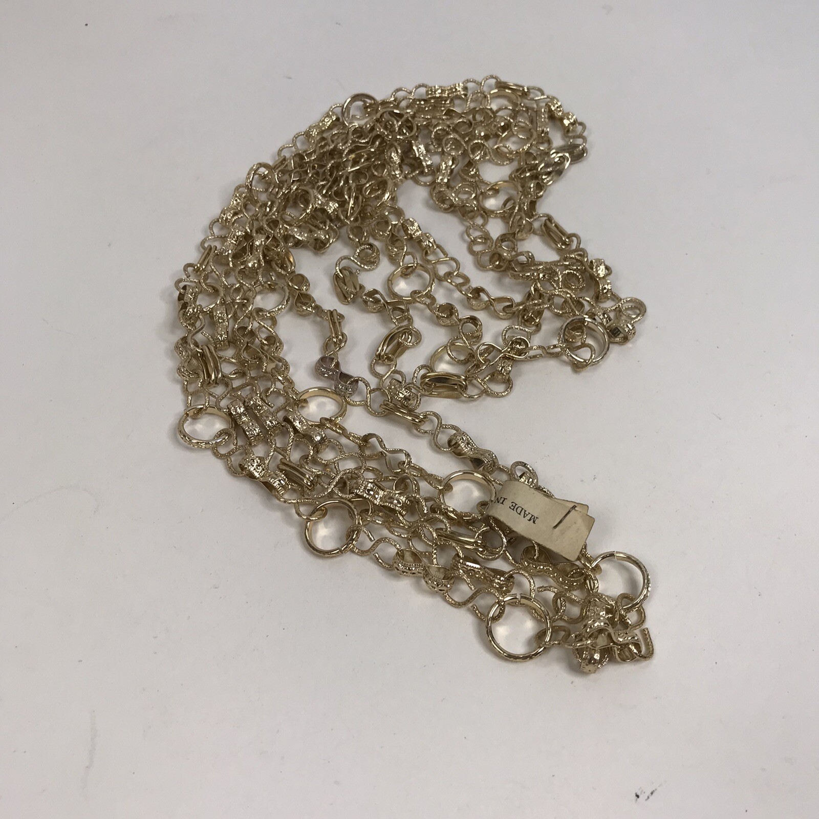 Vintage Lot Hong Kong Necklaces 60s 70s Eloxal Aluminum Lightweight 46 ” long