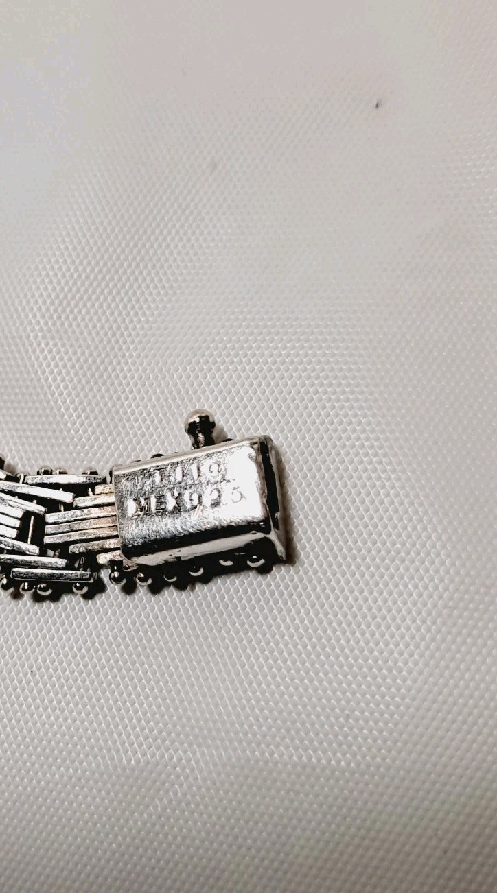 Vintage Taxco Mexico TJ-19 Sterling Silver Riccio Mesh Bracelet 7.5″ 19 Grams