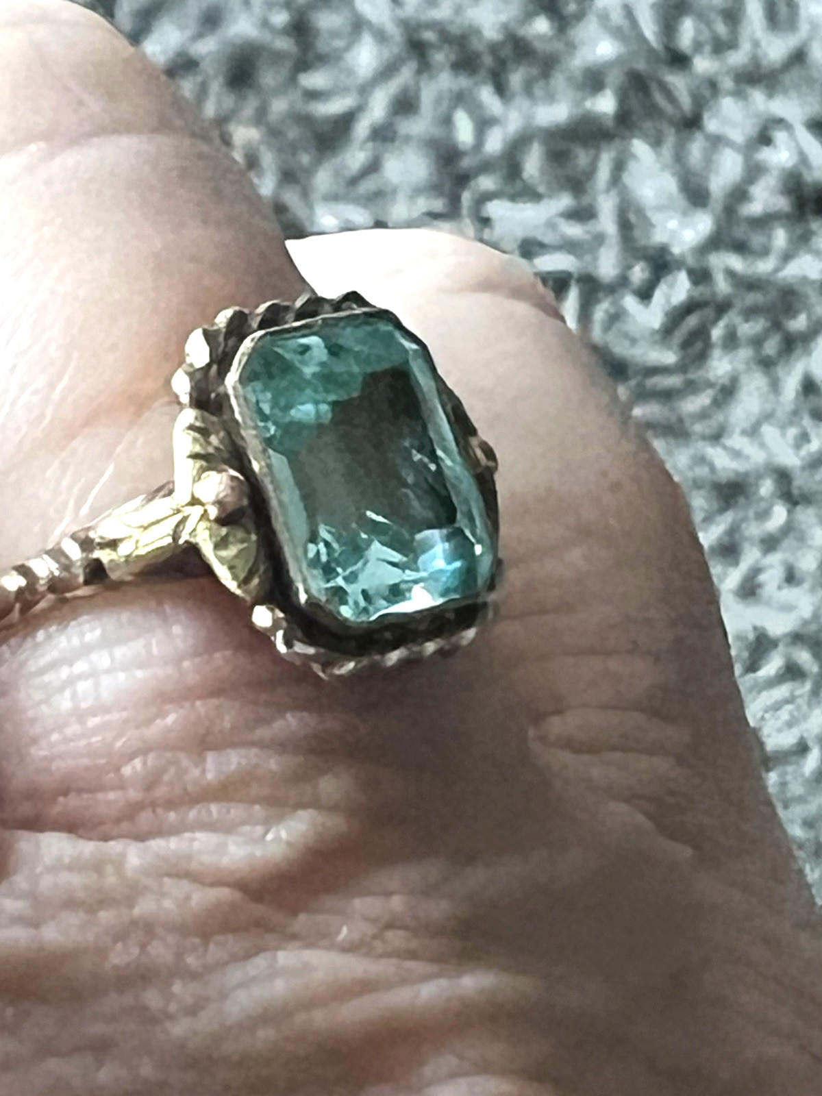Vintage 10K Gold Blue Stone BDA Budlong Docherty and Armstrong Ring