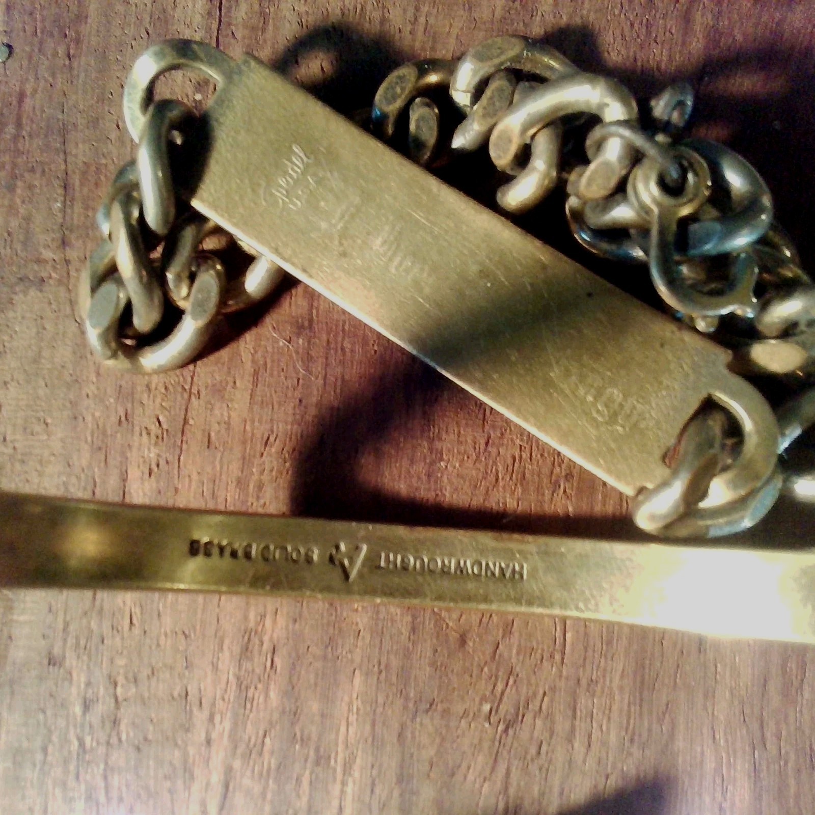Estate Jewelry Reseller Lot Speidel USA ID Bracelet Copper Turquoise Bangle